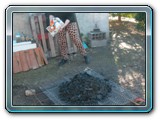 010-one bag of charcoal will be the main fuel for kiln
